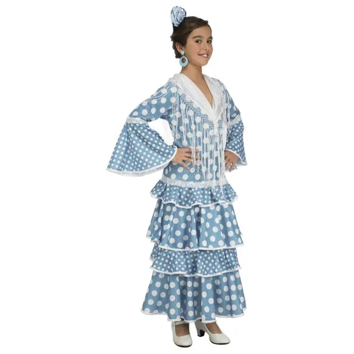 Vista 2 de Disfraz para Niños My Other Me Huelva Bailaora Flamenca 7-9 Años Turquesa