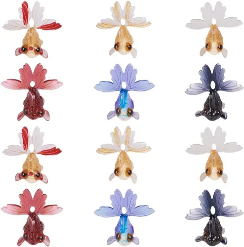 Vista 2 de Beadthoven - Dijes acrílicos coloridos con diseño de arco iris de plástico, abalorios colgantes de plástico para niños, accesorios de joyería