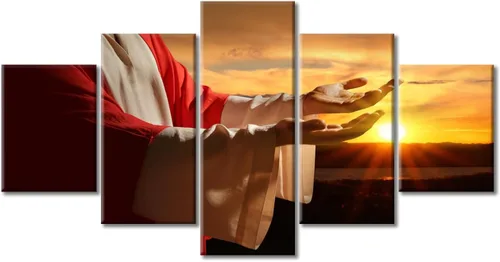Vista 22 de TUMOVO Decoración de pared de iglesia cristiana de 3 paneles, imágenes de la resurrección de Jesús para sala de estar, dormitorio, cocina