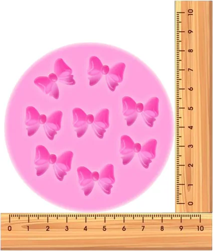 Vista 8 de YunKo Mini arcos de silicona Fondant Moldes Chocolate Candy Cake Pop Craft Molde Bowknot