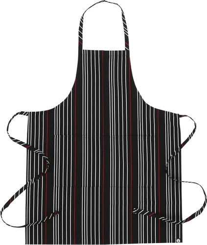Vista 6 de Chef Works Delantal con babero a rayas unisex