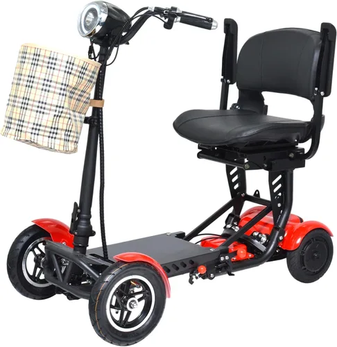 Vista 11 de MS-3000 Scooter eléctrico para adultos, scooters plegables para personas mayores, scooter de movilidad de 4 ruedas con silla, scooter eléctrico
