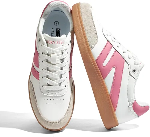 Vista 32 de LUCKY STEP Zapatillas de moda con suela de goma retro para mujer
