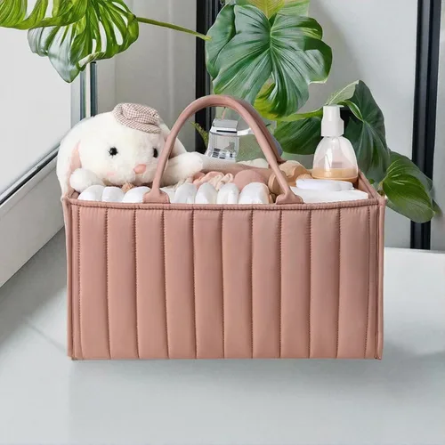 Vista 4 de Amplio organizador de pañales – Organizadores de bebé personalizables y almacenamiento para mamá – Diseño portátil y elegante – Ideal para artículos