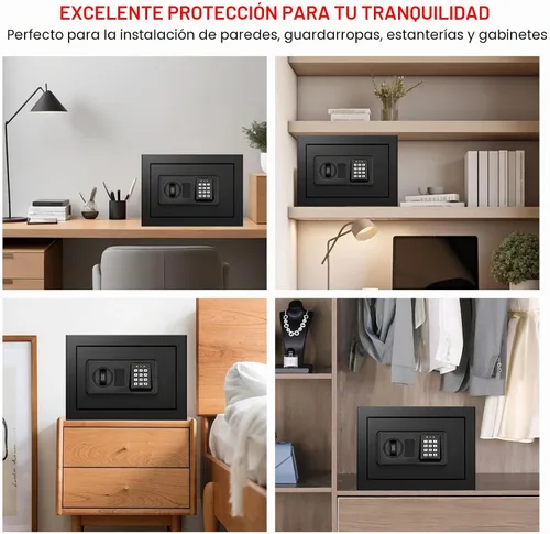 Vista 8 de 1.2 pies cúbicos - Cajas fuertes pequeñas para el hogar a prueba de agua y fuego, cajas fuertes a prueba de fuego para uso doméstico, caja