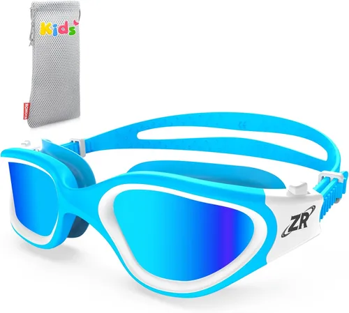 Vista 22 de ZIONOR Gafas de natación para niños, G1 MINI con protección UV, polarizadas, antivaho, para edades de 6 a 14 años Glare-Reducing Polarized Lenses