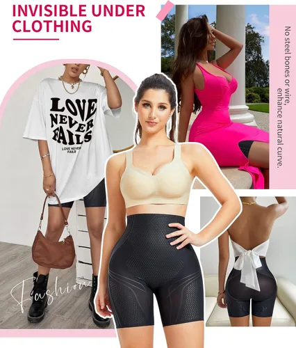 Vista 7 de Gotoly Faja moldeadora para mujer, con control de abdomen, sin costuras, levantamiento de glúteos, cintura alta, moldeador de cuerpo, moldeador