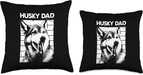 Vista 3 de Cool Husky Gift Husky Lover Accessories & Stuff Best Design for Dad Men Siberian Husky Pet Lovers - Almohada de 16 x 16 pulgadas, multicolor