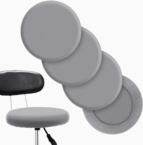 Vista 11 de Tatuo Fundas de asiento de taburete de bar redondas, fundas de cojín lavables, fundas elásticas para sillas de bar para sillas de 14 a 17 pulgadas