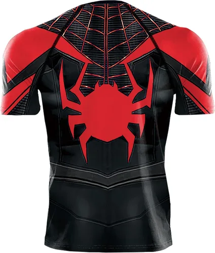 Vista 4 de TIMWOODER Camisa de compresión para hombre, camiseta de manga corta suave con estampado 3D, camiseta deportiva para gimnasio