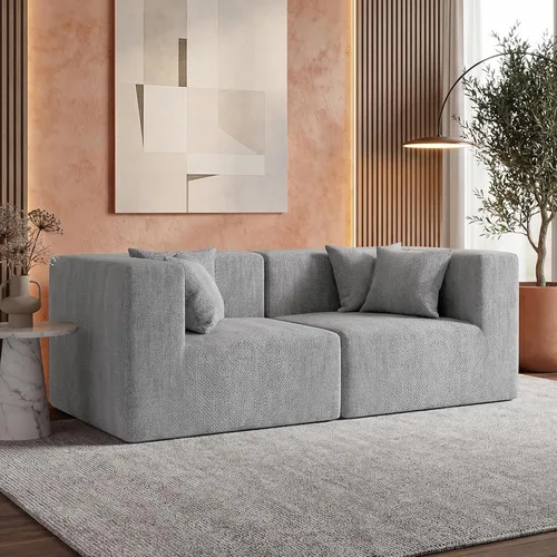 Vista 48 de MONVANE Sofá cama convertible de 55.5 pulgadas, sofá cama 2 en 1 sin hueso con bolsillo de almacenamiento, cómodo sofá de asiento profundo