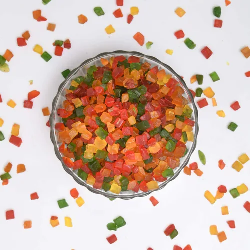 Vista 3 de Dry Fruit Hub Tutti Frutti-Cerezas-Frutas Frescas 400gms Tutti Frutti Fruity Tutti Fruity Mix Tutti Fruity para decoración de pasteles