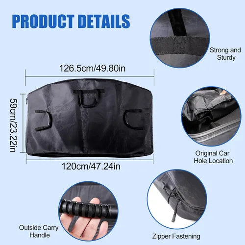 Vista 3 de Daeiclru Bolsa de almacenamiento extraíble para panel de techo compatible con Chevrolet Corvette C8 2020-2026, bolsa de almacenamiento rígida