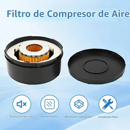 Vista 3 de Filtro de aire del compresor de aire, silenciador del compresor de aire G3/4 0.984 in, piezas neumáticas centrales plásticas con diámetro