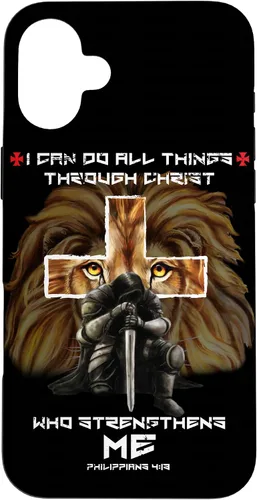 Vista 20 de Fundas para iPhone 11 Christian Phone Cases Men Bible Verse Philippians 4:13 Lion Case