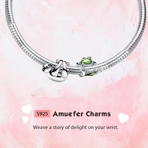 Vista 144 de Amufer S925 Charms for Women, compatible with Pandora Bracelets and Necklaces, Jewelry Gift