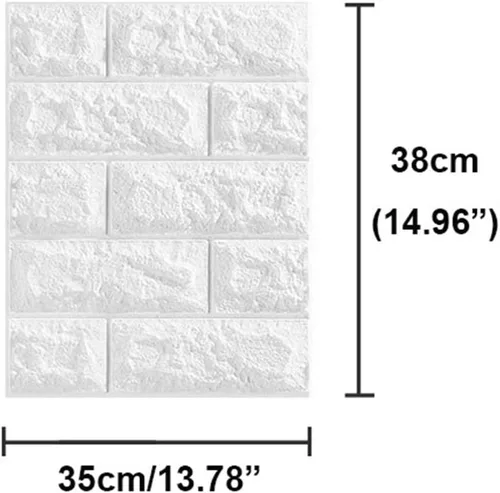 Vista 7 de Melairya Panel de pared 3D, 10 unidades, autoadhesivo, impermeable, de espuma de polietileno, anticolisión, utilizado para baño y sala de estar