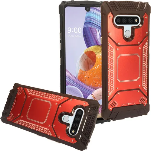 Vista 12 de Para LG Stylo 6 LM-Q730 (2020) - Funda híbrida con soporte de anillo - RS2 Negro