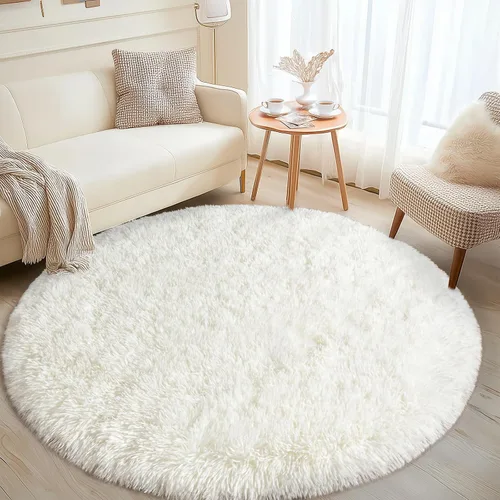 Vista 25 de Alfombras lanudas para dormitorio, sala de estar, dormitorio universitario, habitación de niños, decoración, alfombra suave y moderna