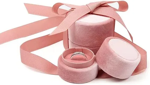 Vista 2 de Mini caja para anillos de uso diario, estuche portátil de viaje para anillos, organizador de aretes, cajas de almacenamiento