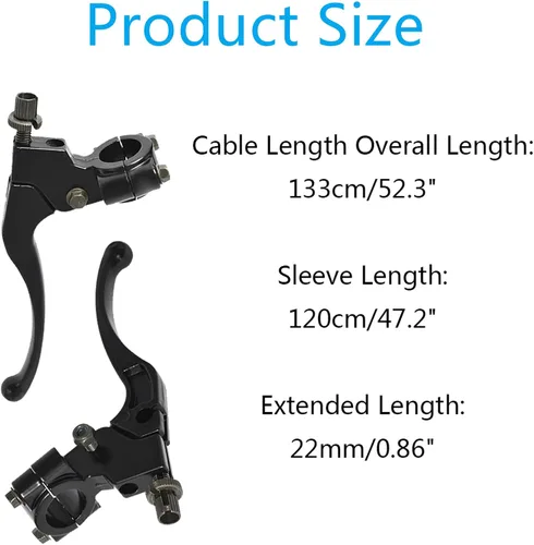 Vista 5 de 7/8 (0.866 in) - Manillar giratorio del acelerador, embrague, palanca de freno de repuesto para Honda XR80 CRF70 CRF80 XR100 CRF100 Dirt Bike