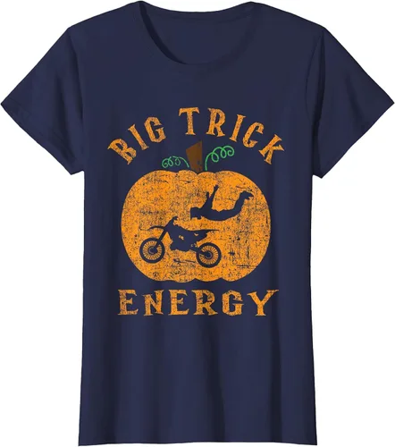 Vista 37 de Dirt Bike Motocross Halloween - Pumpkin Jack O Lantern T-Shirt Asphalt Grey