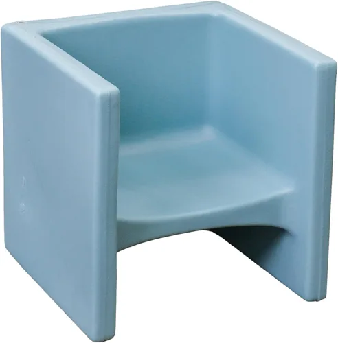 Vista 18 de Children's Factory Silla cúbica 3 en 1 para niños, muebles de aula de asientos flexibles, paquete de 1, almendra Polyethylene Toddler Outdoor