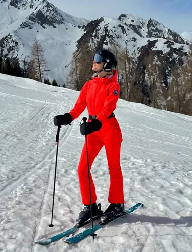 Vista 14 de GSOU SNOW Traje de esquí para mujer, traje de nieve delgado de una pieza, chaqueta de nieve, impermeable, resistente al viento, deportes al aire