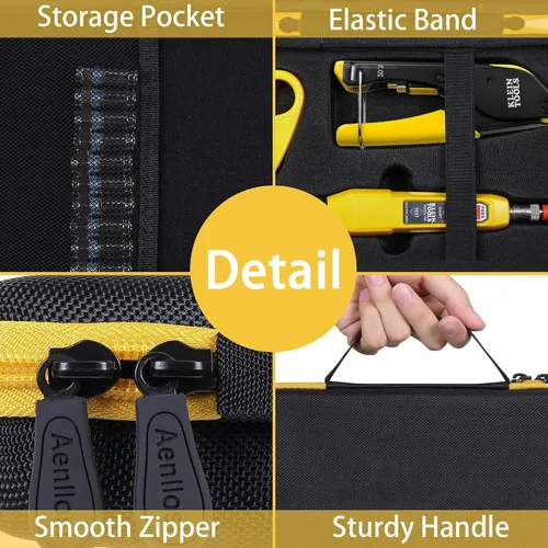 Vista 2 de Aenllosi Funda de transporte rígida de repuesto para herramientas y conectores de cable coaxial Klein Tools VDV002-818, soporte personalizado