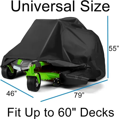 Vista 2 de Amberr Cubierta para cortacésped de giro cero para exteriores, ajuste universal para cortacésped y accesorios, cubierta de protección UV impermeable