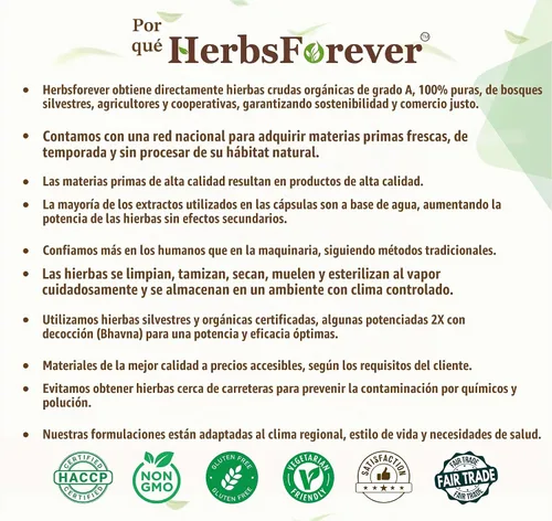 Vista 7 de Herbsforever Cardio-B Suplemento herbario ayurvédico 90 cápsulas vegetales 800 mg cada una