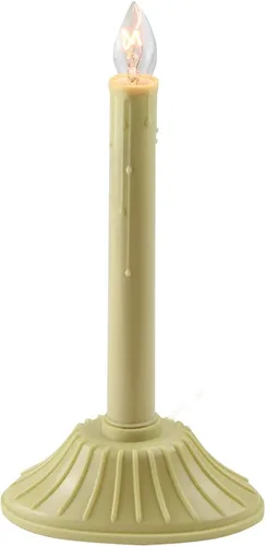 Vista 4 de Creative Hobbies lámpara con forma de candelabro marfil de 9.5 pulgadas para interiores de Navidad, foco C7 transparente - Elegante, perfecta