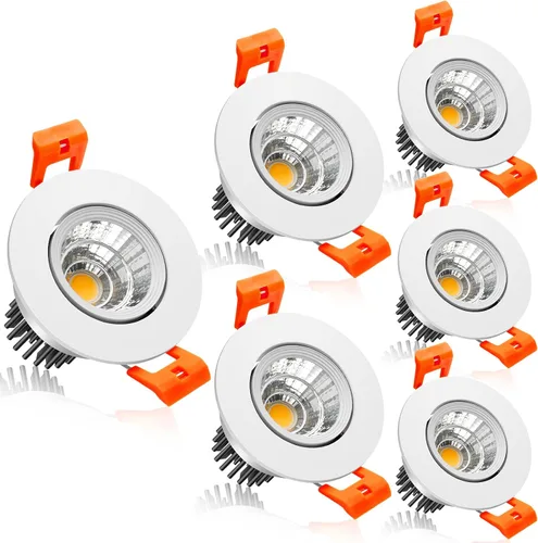 Vista 12 de Lámpara LED Downlight de 2 pulgadas, kit de luz de techo regulable de 3 W, luz blanca ultra cálida de 2700 K, luces LED blancas CRI80