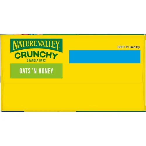 Vista 5 de Nature Valley Barras de granola crujientes, avena y miel, 30 unidades, 22.35 oz (15 bolsas) Avena integral con miel real, 0.78 oz de grano entero