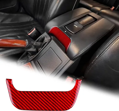 Vista 16 de AIRSPEED Para BMW M5 E39 Cubierta del marco de la caja del reposabrazos de la consola central, calcomanía de fibra de carbono accesorios interiores