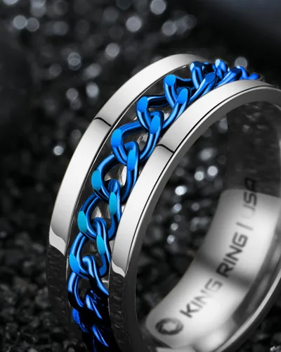 Vista 67 de King Ring 8mm Spinner Ring – Fidget Ring for Men & Women – Designed in USA