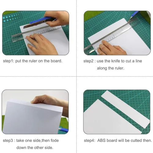 Vista 4 de 4 hojas de plástico ABS blanco, 12 x 12 x 1/16 pulgadas de grosor Flexible Plastic Boards Sheets Moldable Than Plexiglass Acrylic Sheets Plastic