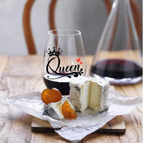 Vista 6 de Perfectinsoy Divertida copa de vino de reina, regalo único de reina para hermanas, mujeres, novia, ella, esposa, amiga, despedida de soltera