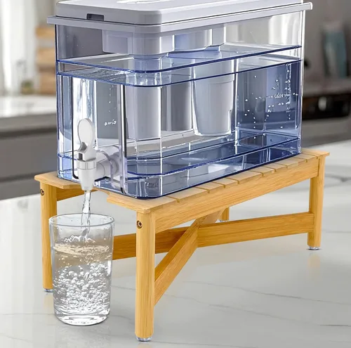 Vista 8 de Soporte para dispensador de filtro de agua, adecuado para dispensadores de agua de encimera con sistema de filtro, fácil de instalar, duradero