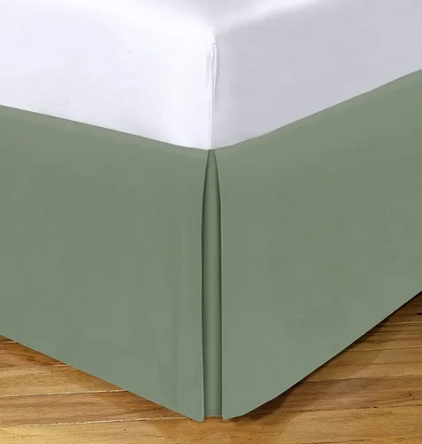 Vista 14 de Falda de cama – Falda de cama plisada 100% algodón egipcio de 800 hilos – Fácil ajuste con falda de cama a medida de 12 pulgadas – Tamaño individual