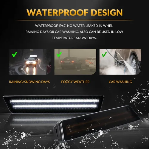 Vista 5 de Luces LED de Marcador Lateral Traseras Blancas Reflectores de Lámpara de Parachoques para Dodge Challenger 2008-14 y Charger 2011-14, 2 Piezas