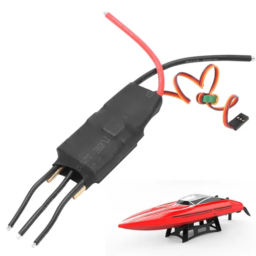Vista 4 de Controlador de velocidad electrónico sin escobillas ESC, 125A sin escobillas refrigerado por agua ESC Tamaño compacto Fuerte dureza para barco RC
