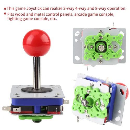 Vista 5 de 1 joystick Arcade de estilo de competición ajustable de mango largo Joystick clásico 248 maneras juego de joystick bola para arcade juego de botón