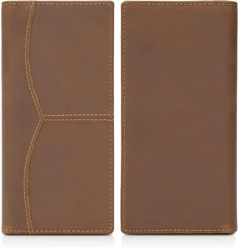 Vista 8 de Polare - Cartera larga y plegable de piel de vaca para hombre
