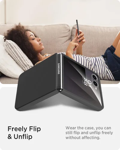 Vista 5 de Miimall Funda delgada para Galaxy Flip 7 con protector de pantalla integrado, grado militar, a prueba de golpes, a prueba de caídas, delgada