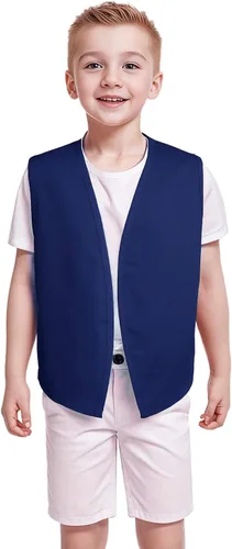 Vista 4 de TopTie Chaleco sin botones para niños, chaleco victoriano, para fiesta campesina, chalecos de disfraz Rojo