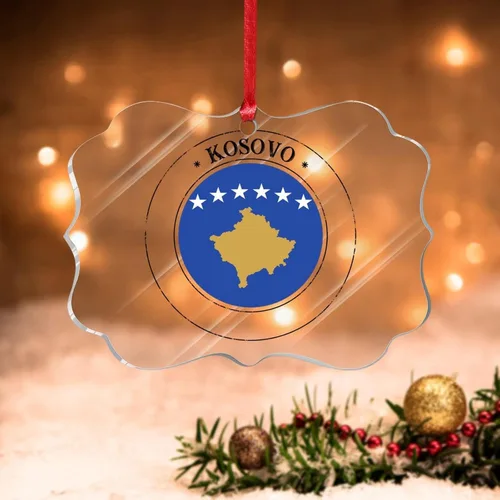 Vista 14 de Bandera de Hungría, adornos para árbol de Navidad, bandera nacional de Hungría, decoración de Navidad, adorno acrílico, recuerdo de Navidad, amantes