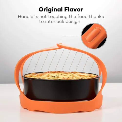 Vista 4 de SiCheer Eslinga de silicona para olla a presión, compatible con olla instantánea de 3 cuartos de galón, compatible con otras marcas de cocinas