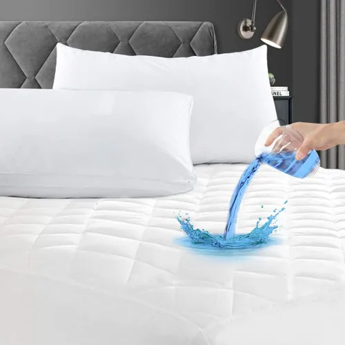 Vista 13 de GRT Cubrecolchón tipo almohada Individual, de rayón con cubierta de bambú, acolchado con relleno alternativo de plumón 3D de 900gsm, colchón
