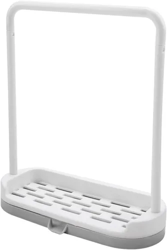 Vista 7 de Toallero de cocina para encimera de cocina, soporte para trapo, soporte para trapo, barra desmontable de cocina, toallero, organizador de Gris